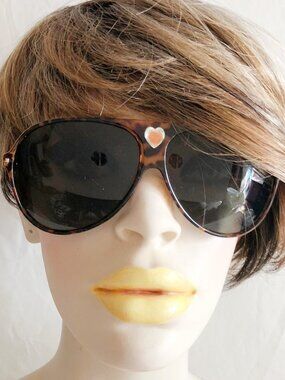 Oversized Tortoiseshell Aviator Sunglasses